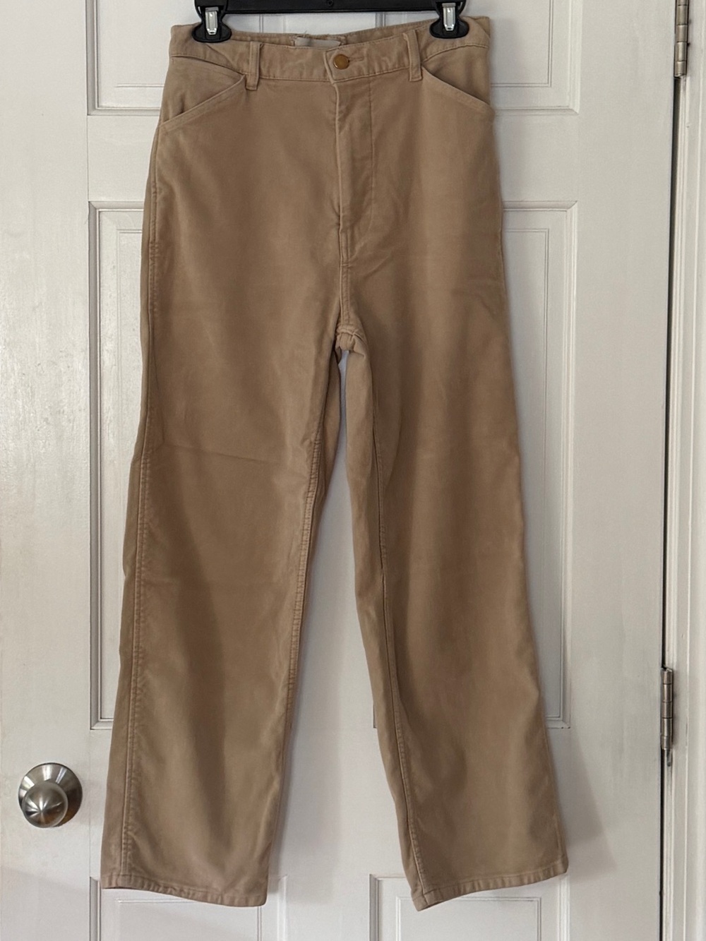 Everlane Utility Straight Leg Pants Womens 8 Oak Brown Organic Cotton Minimalist